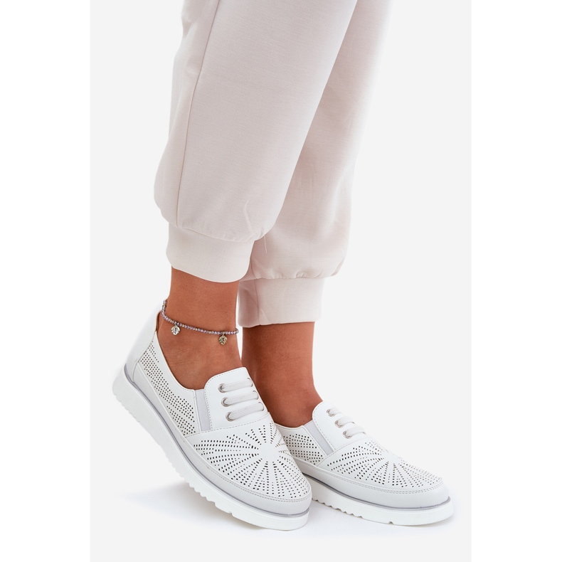 Evento Le scarpe da donna sono scivolate bianche bianco 1
