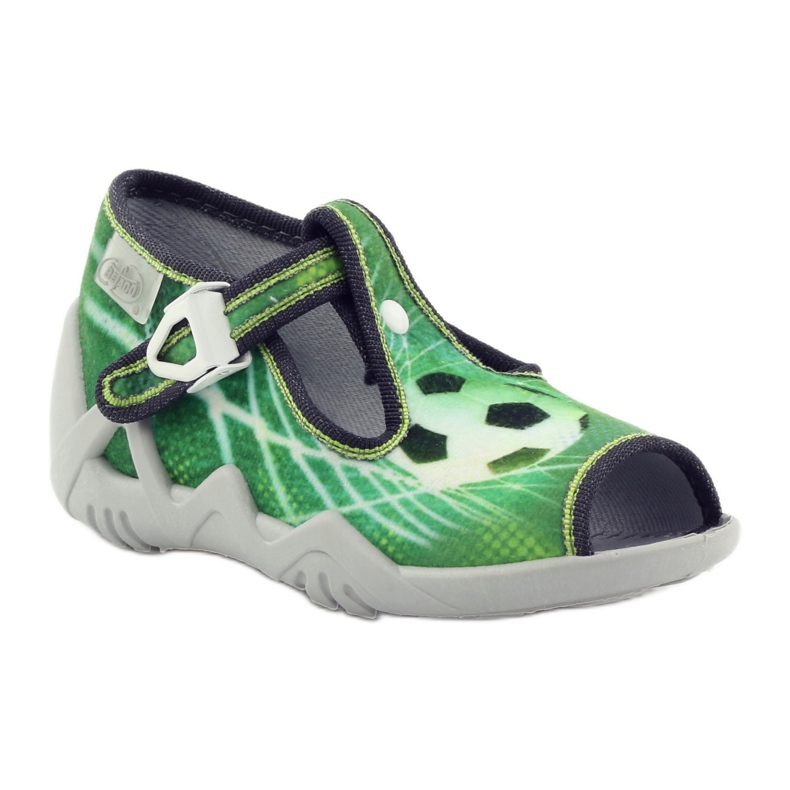 Scarpe per bambini Befado, pantofole 217p093 verde con palla 1
