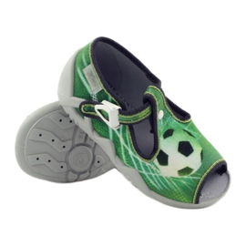 Scarpe per bambini Befado, pantofole 217p093 verde con palla 3