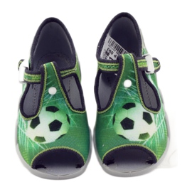 Scarpe per bambini Befado, pantofole 217p093 verde con palla 4