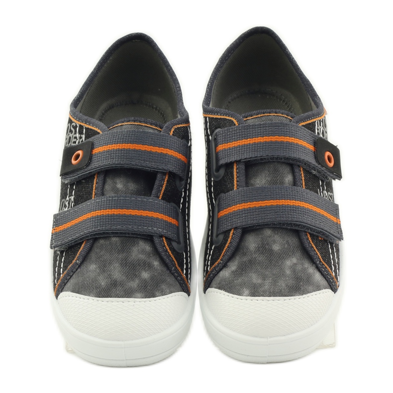 Ciabatte sneakers ragazzi rape Befado grigio arancia nero 4