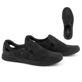 KOMODO Mocassino da uomo in pelle 864 Nero 1