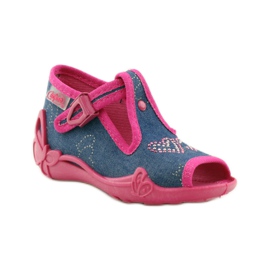 Ciabatte Befado 213p101 con cuore blu navy rosa 1