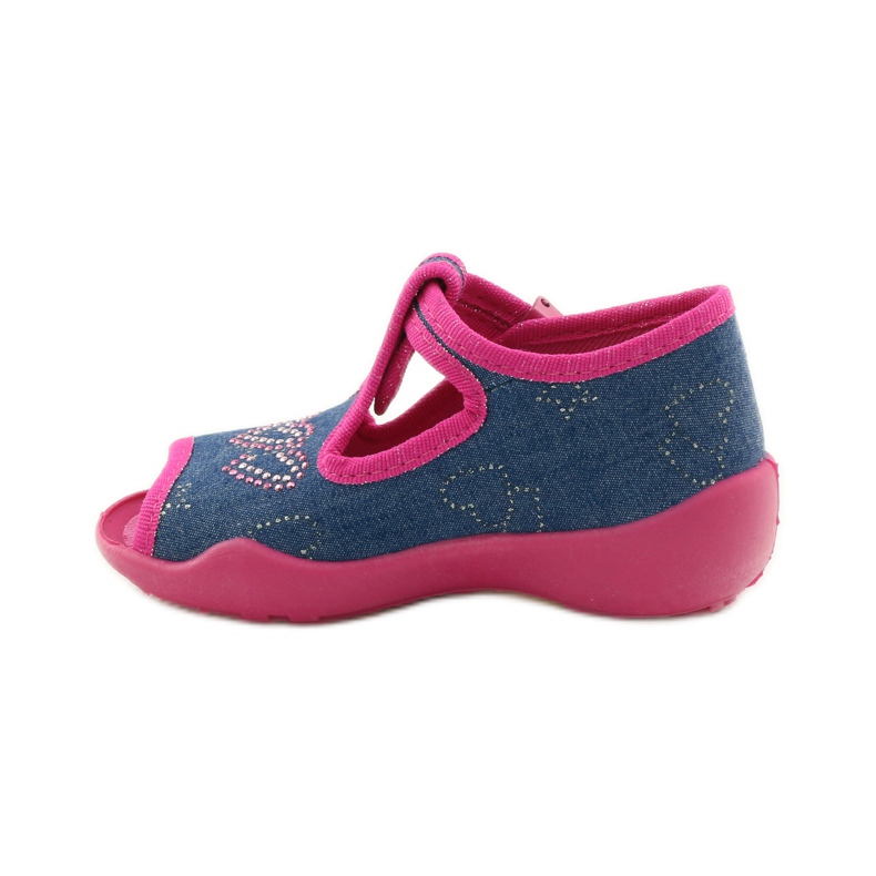 Ciabatte Befado 213p101 con cuore blu navy rosa 2