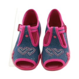 Ciabatte Befado 213p101 con cuore blu navy rosa 4