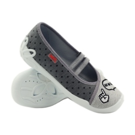 Befado scarpe per bambini ballerine pantofole 116Y235 grigio 3