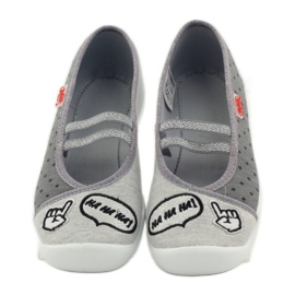 Befado scarpe per bambini ballerine pantofole 116Y235 grigio 4