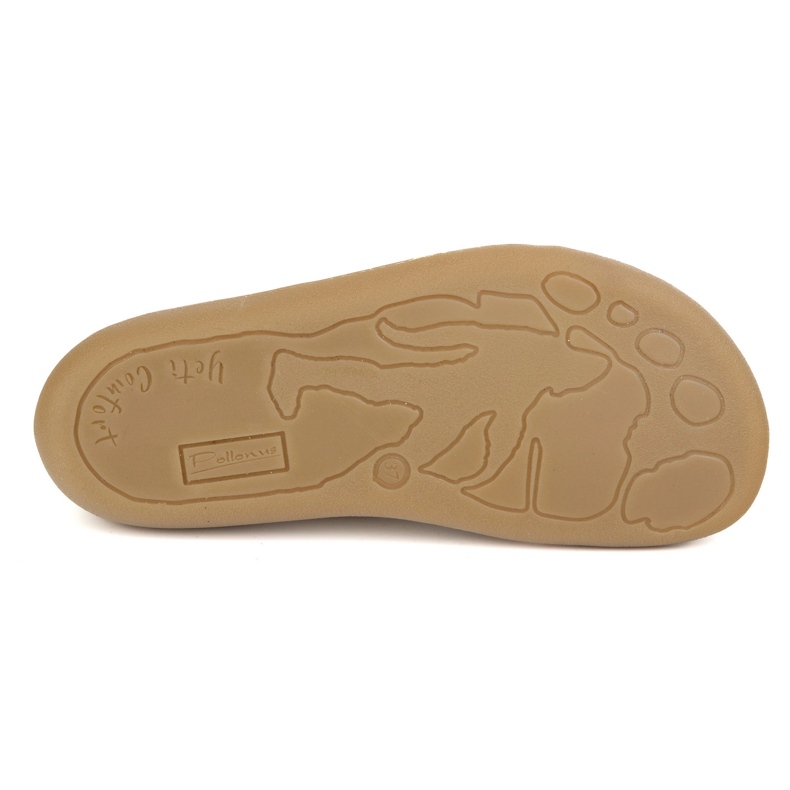 Punti femminili in pelle a piedi nudi Pollonus 5-1288-024 Vanilla Verona/Perforazione beige 1