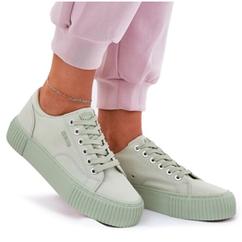 Sneakers materiale da donna Big Star RR274408 Green-Station 3