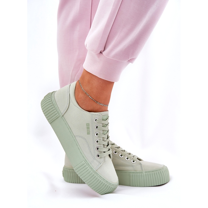 Sneakers materiale da donna Big Star RR274408 Green-Station 2