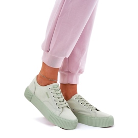 Sneakers materiale da donna Big Star RR274408 Green-Station 1