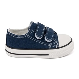 Sneakers da bambino Vico con chiusura in velcro blu navy 1