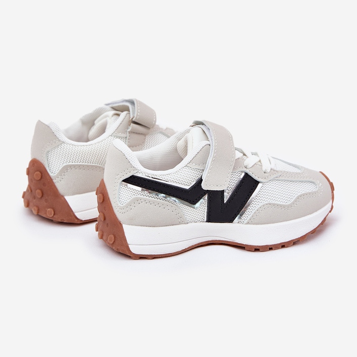 Scarpe da ginnastica con velcro per bambini, grigie grigio 2