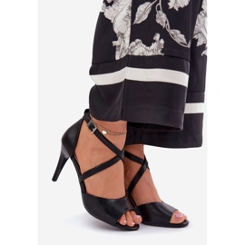 Sergio Leone Sandali alla moda su una spilla nera nero 1