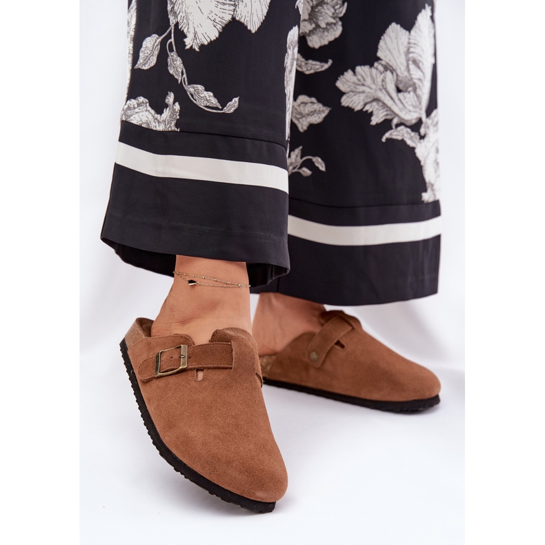 Flip in pelle scamosciata femminile con fibbia marrone RR274A387 Big Star RR274A387 2