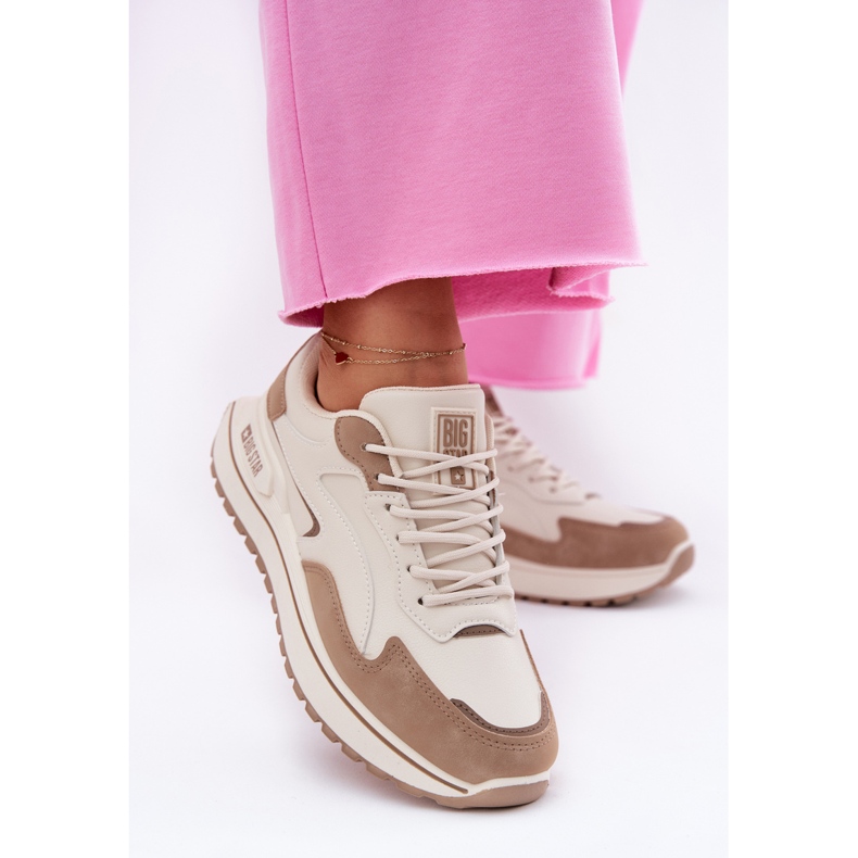 Sneakers femminile Big Star RR274A216 Sistema beige hi-poolish 2