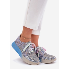 Scarpe in pelle da donna sulla piattaforma Maciejka 06776A-06 Blue 1