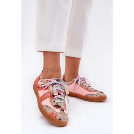 Sneaker in pelle da donna Maciejka 06840-18 Orange arancia 2