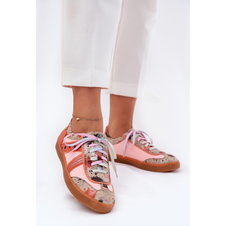 Sneaker in pelle da donna Maciejka 06840-18 Orange arancia 2