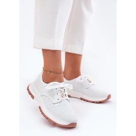 ARTIKER Scarpe in pelle da donna con Artker 54C1810 White Pin bianca 2