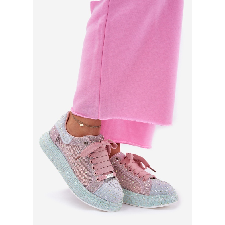 Sneaker decorate sulla piattaforma Multikolor Goe RR2N4009 rosa 1