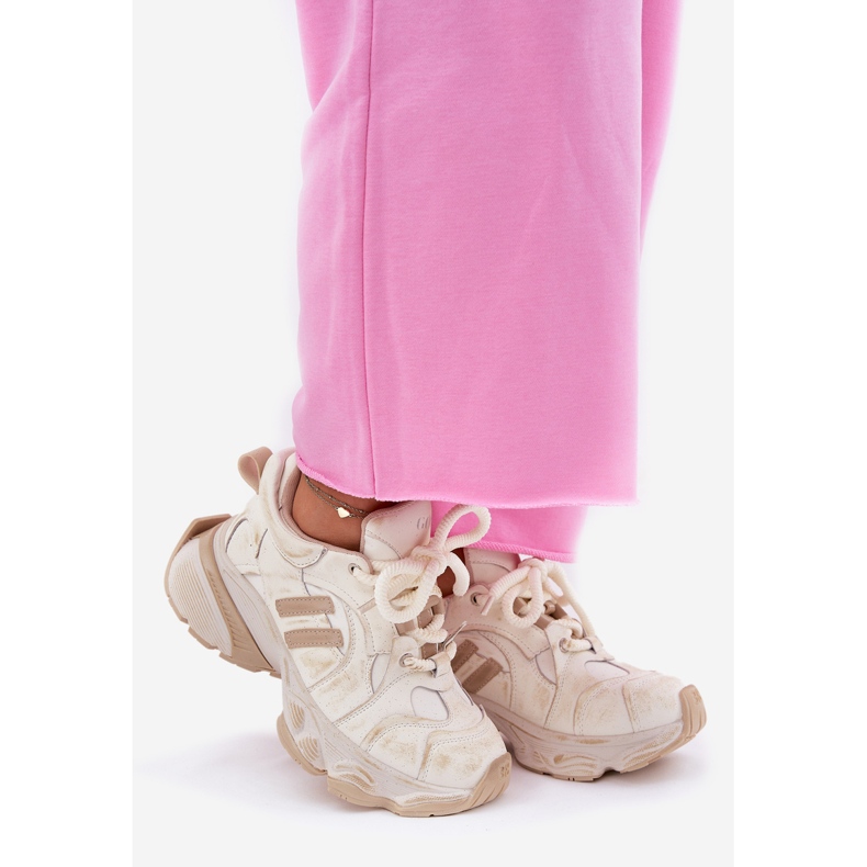 Sneakers in pelle da donna Goe rr2n4037 beige 1
