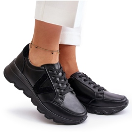 Scarpe sportive in pelle da donna Vinceza 7918 Nere nero 4