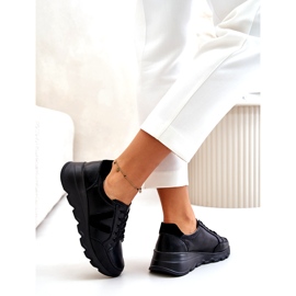 Scarpe sportive in pelle da donna Vinceza 7918 Nere nero 3