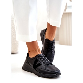 Scarpe sportive in pelle da donna Vinceza 7918 Nere nero 1
