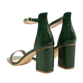 Sandali di serpenti da donna Modello verde 9