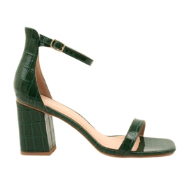 Sandali di serpenti da donna Modello verde 4