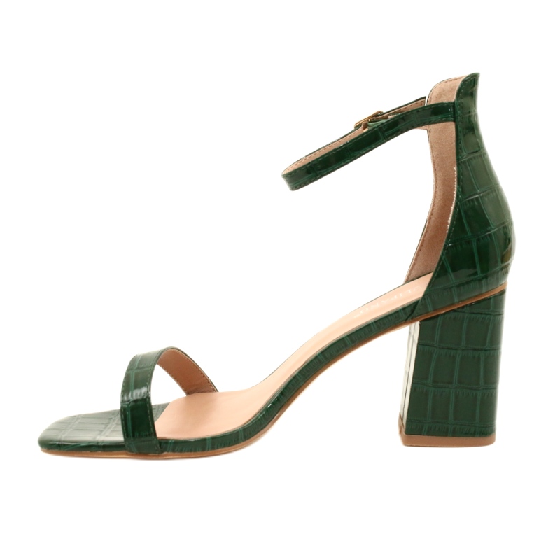Sandali di serpenti da donna Modello verde 5