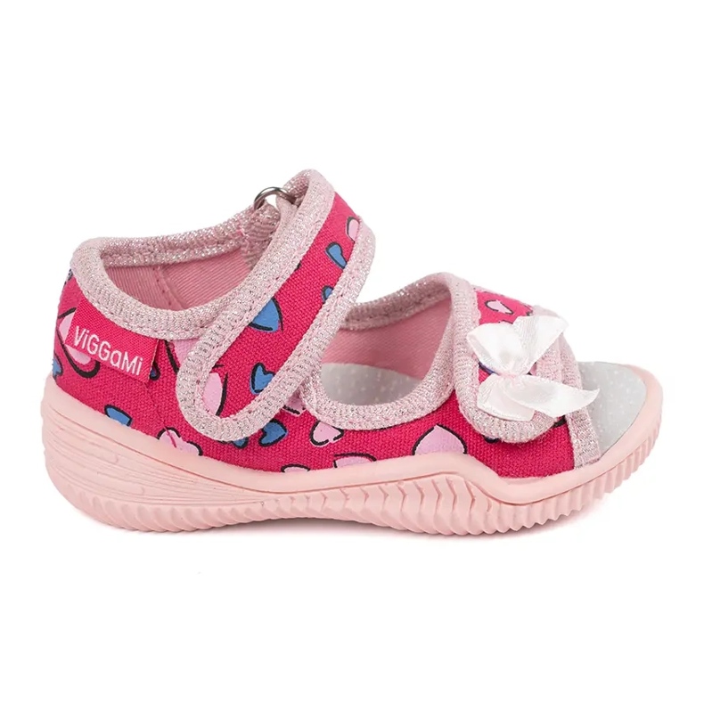 Ciabatte da bambina Viggami Ania cuori rosa 1