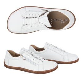 Olivier Scarpe da donna in pelle minimalista a piedi nudi 1242 bianche bianco 1