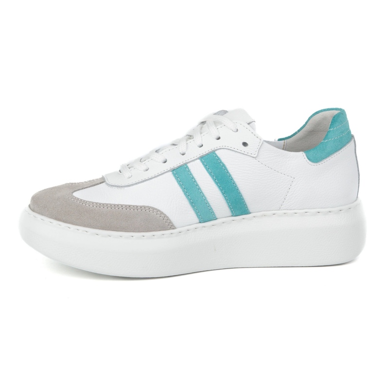 Sneaker in pelle da donna sulla piattaforma bianca Olivier N1068S5 1