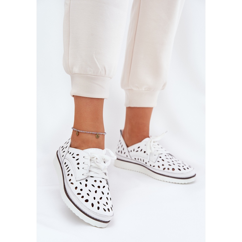 S.Barski Scarpe in pelle da donna S. Barski LR51-610 BIANCO 2