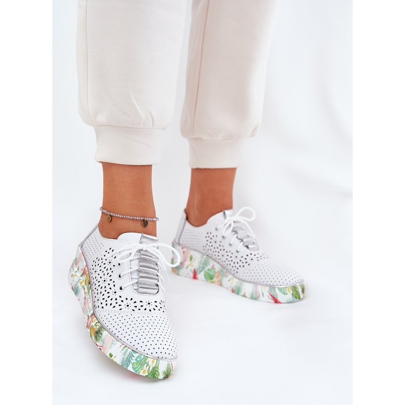 Scarpe da donna artiker 56c1799 bianco e argento 2