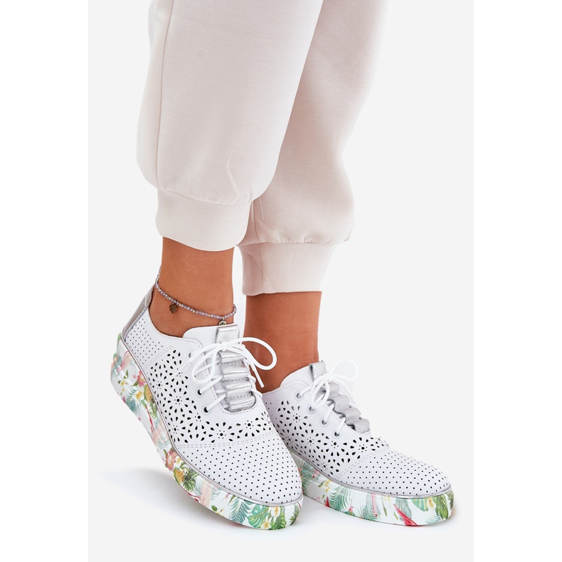 Scarpe da donna artiker 56c1799 bianco e argento bianca 1