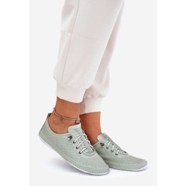 Scarpe da donna realizzate con artiker in pelle naturale 54C0833 Verde chiaro 1