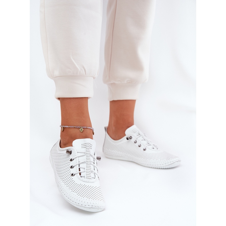 Scarpe da donna realizzate con artiker in pelle naturale 54C0831 BIANCO 2