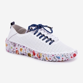 Scarpe in pelle sulla piattaforma artiker 52C1713 bianco 2