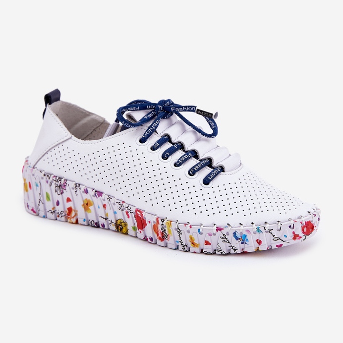 Scarpe in pelle sulla piattaforma artiker 52C1713 bianco 2