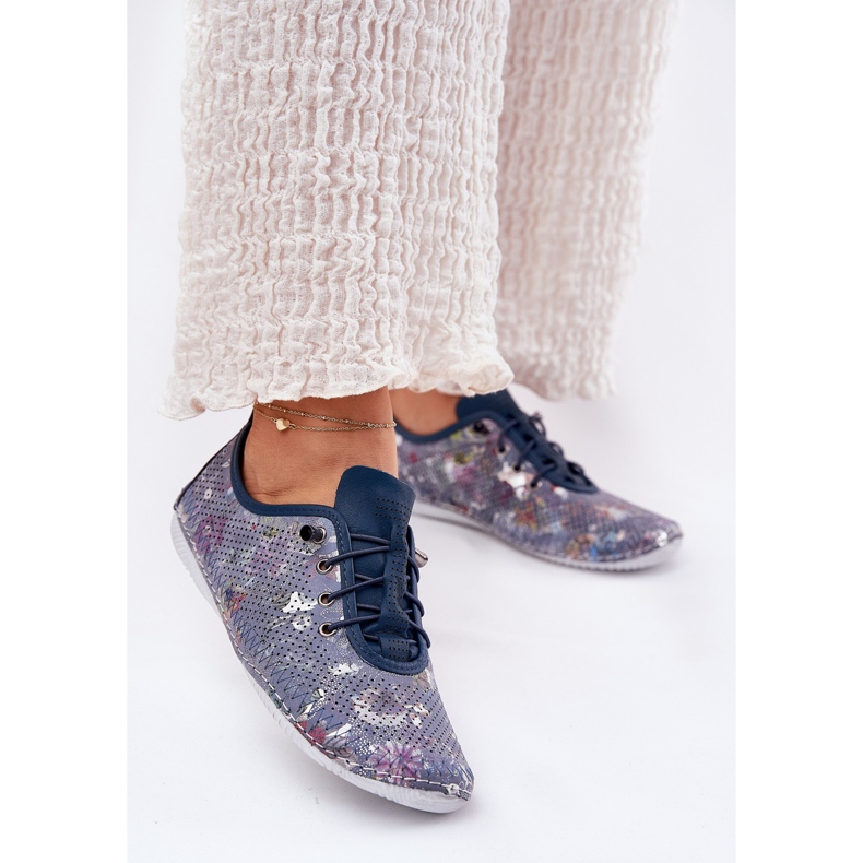 Scarpe da donna realizzate con artiker a motivi naturali 56c2691 blu 2