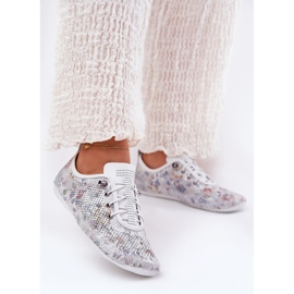 ARTIKER Scarpe da donna realizzate con artistirker a motivi naturali 56C2688 BIANCO 2