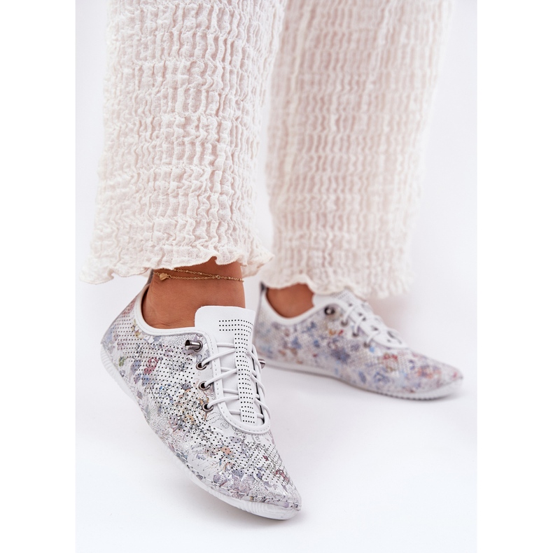 ARTIKER Scarpe da donna realizzate con artistirker a motivi naturali 56C2688 BIANCO 2