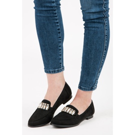Vices Scarpe in camoscio con ornamento nero 1