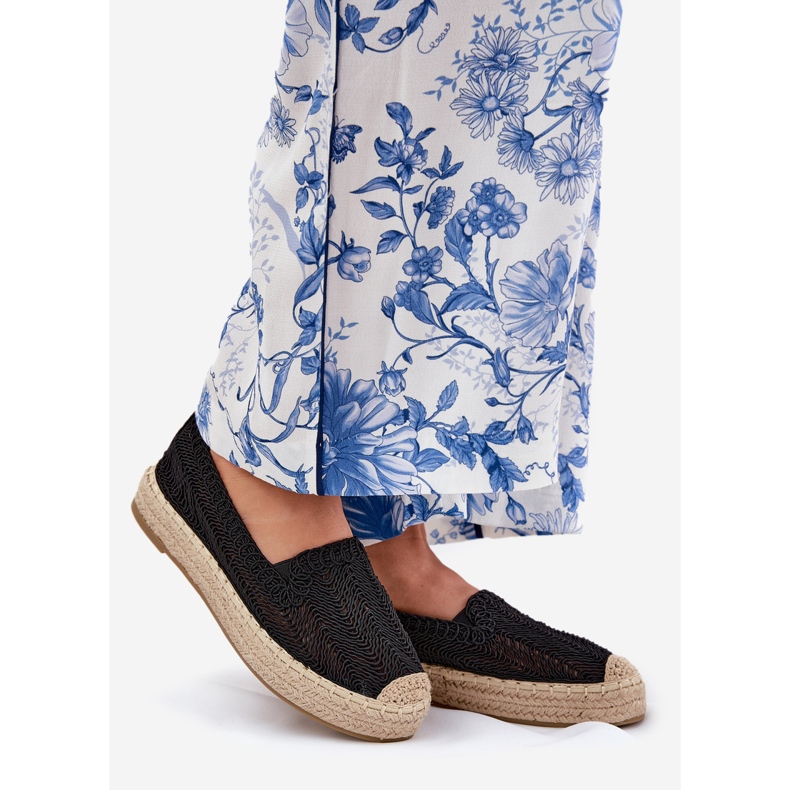 Espadrille da donna sulla piattaforma nera Vinceza 17392 nero 1