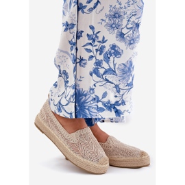 Espadrille da donna sulla piattaforma beige di Vinceza 17392 1