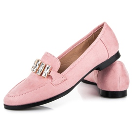 Vices Scarpe in camoscio con ornamento rosa 2