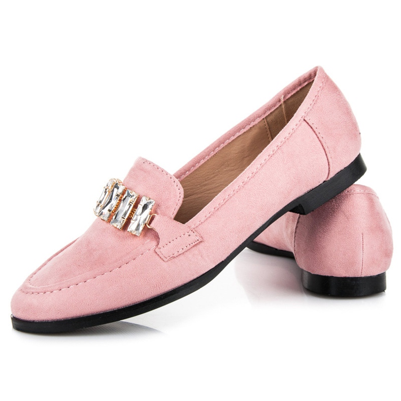 Vices Scarpe in camoscio con ornamento rosa 2